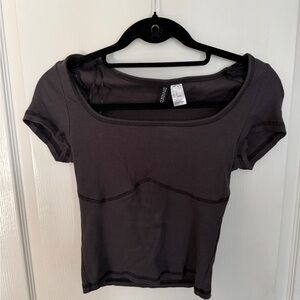 H&M Dark Gray Crop Top